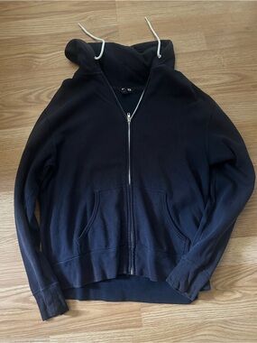 H&M Men's Navy Full-Zip Hoodie Sweater
